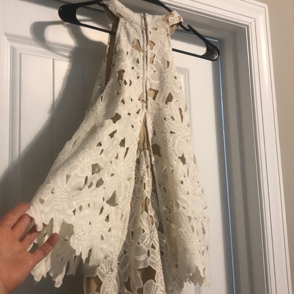 Judith March Ivory Floral Crochet Romper - Picture 2 of 6